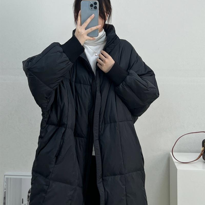 New down cotton-padded clothes for women's winter long cotton-padded jackets loose coats over the knee cotton-padded clothes are trendy.