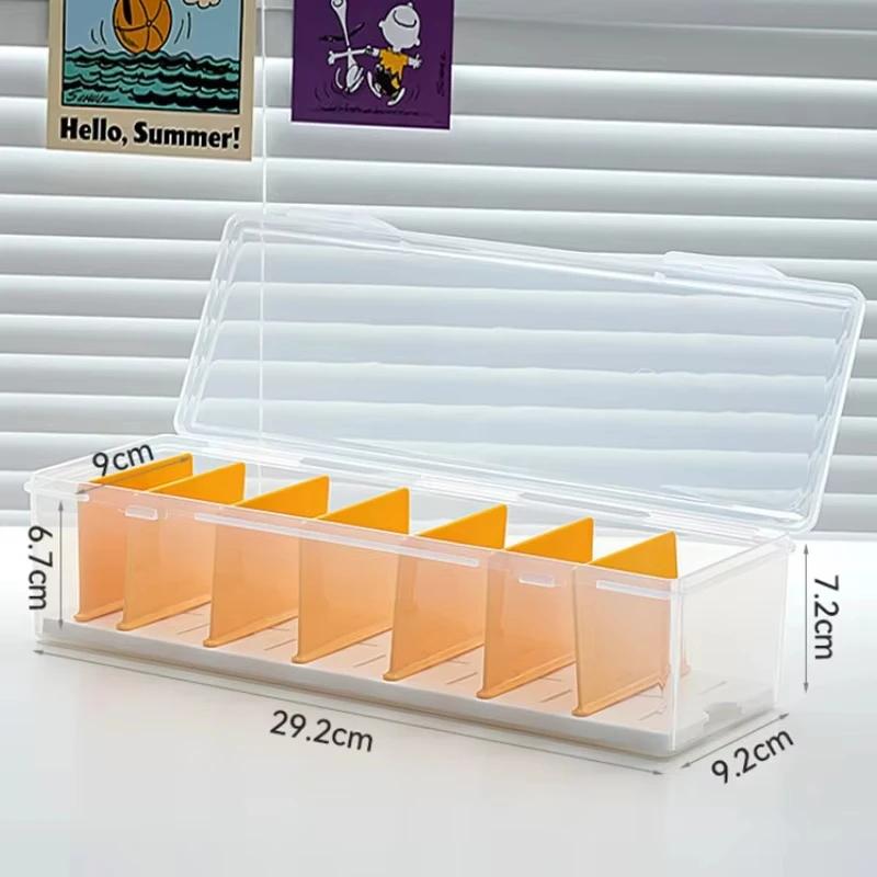 Clear Plastic Compartmentalized Organizer Box Holds 550+ Game Cards Storage Box Portable With Adjustable Divider For Cards