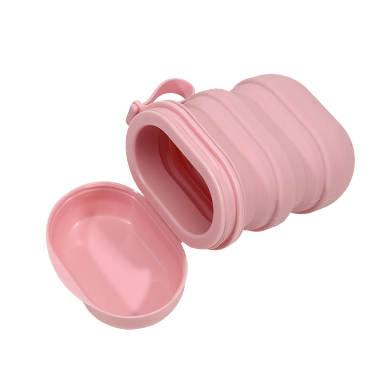 Portable Folding Waterproof Travel Soap Box Silicone Leak Proof Foldable Soap Box With Handle Soap Case Outdoor