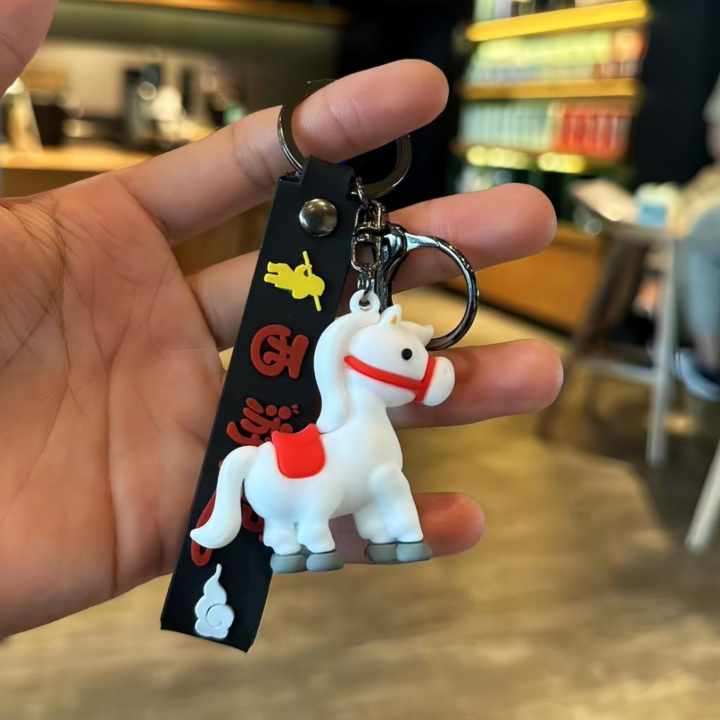 Cartoon Journey To The West Keychain Student School Bag Pendant Doll Machine Blind Box Doll Street Stall Small Gift