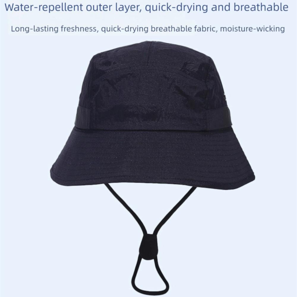 Trendy Retro Bucket Hats UPF50+ Packable Fisherman Hat Windproof Breathable Bowl Hat Unisex Outdoor Caps