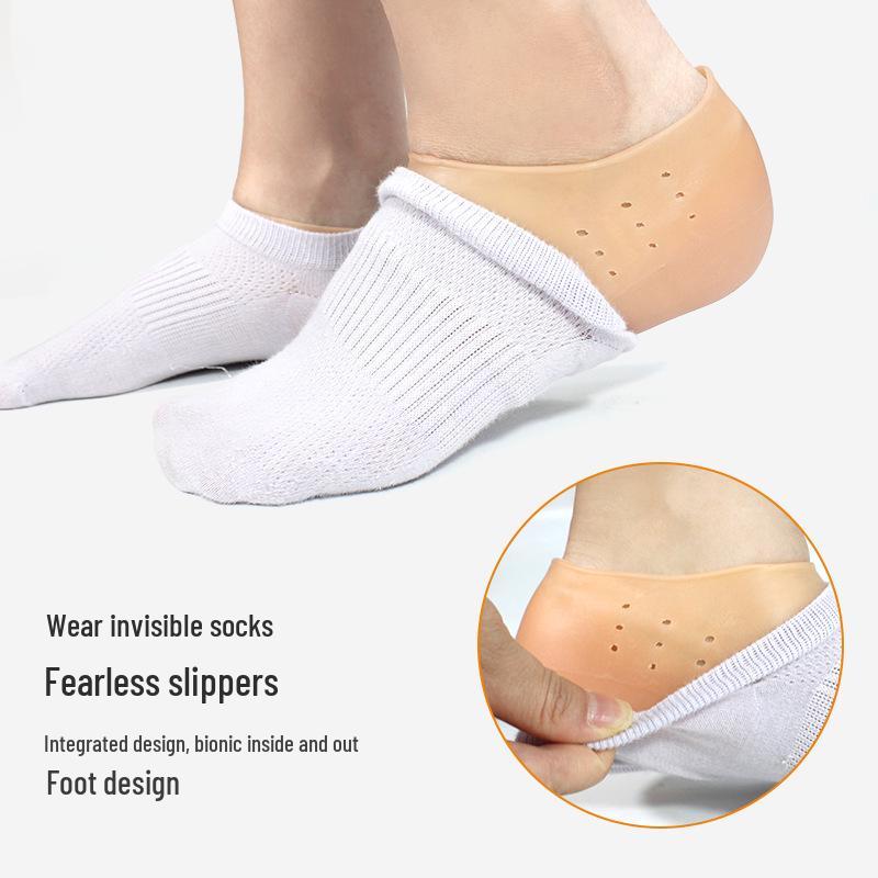 SEBS Invisible Height-Boosting Insoles: Soft, Skin-Friendly, Shock-Absorbing, Elastic Heel Liners for Men and Women