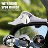 Car Rearview Mirror with Rain Eyebrow Rain Shield Blind Spot Mirror Rear View Convex Mirror Wide Angle Reverse Mirror