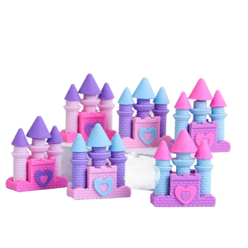 Lovely Princess Fantasy Castle Eraser Student Kawai Stationery Wholesale Childrens Day End of Period Christmas Gift Prizes