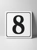 Metal Sign Black House Number On White Background Outdoor Wall Art Decor