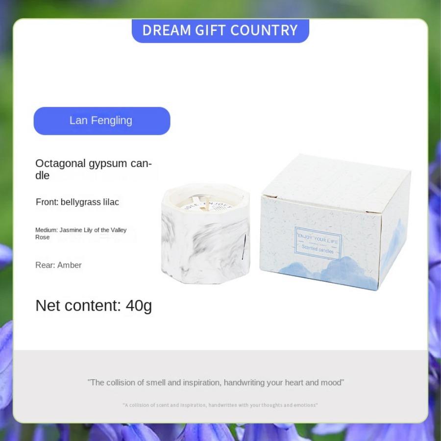 

1шт гипсовая свеча в форме чашки соевый воск ароматерапевтическая свеча бездымная растительная восковая ароматическая свеча украшение для дома, украшение для праздничной вечеринки