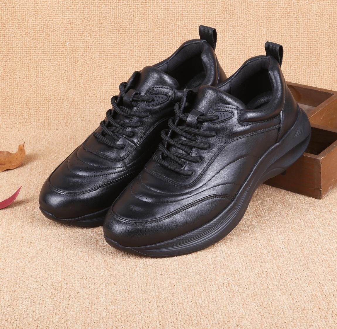 

Men s Genuine Leather Casual Sneakers - Breathable, Sports Outdoor, Top Layer Cowhide 39 чорний