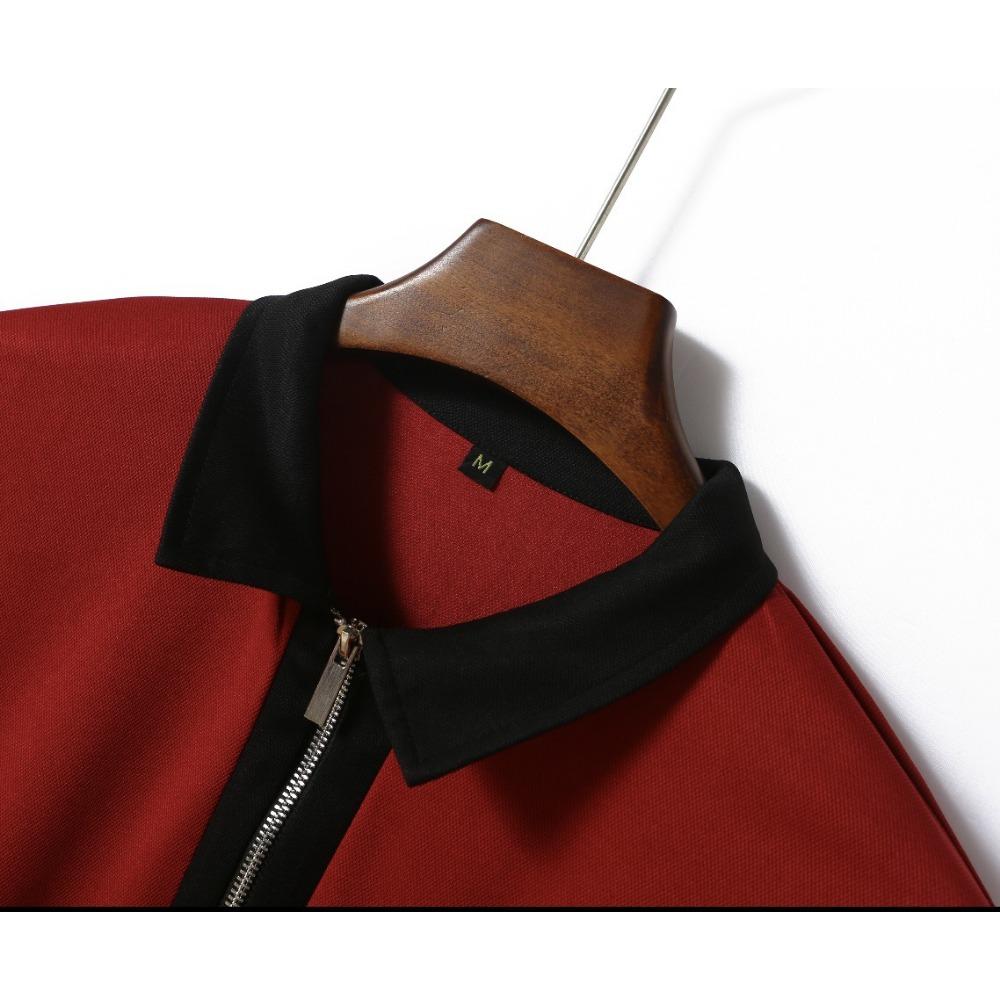 Men's Slim Fit Pocket Long Sleeved T-shirt Polo Shirt