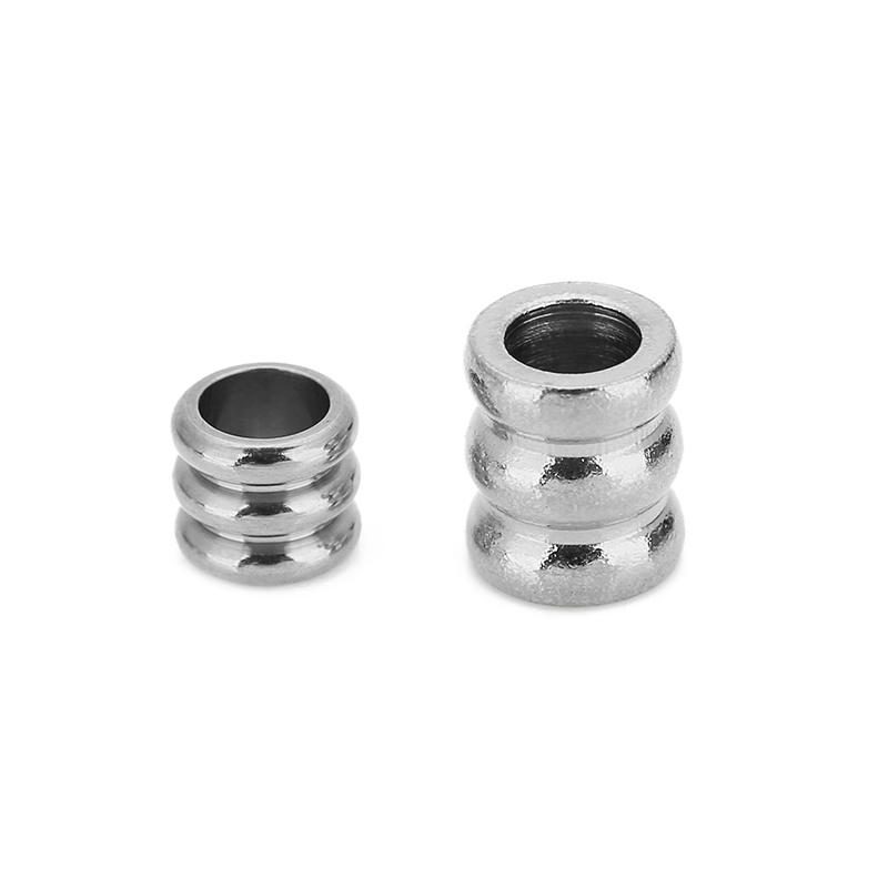 

20pcs Dia 6mm 7mm PVD Stainless Steel Spacer Beads Never Fade Necklace Big Hole Beads For DIY Jewelry Making Bracelet Findings 6mm