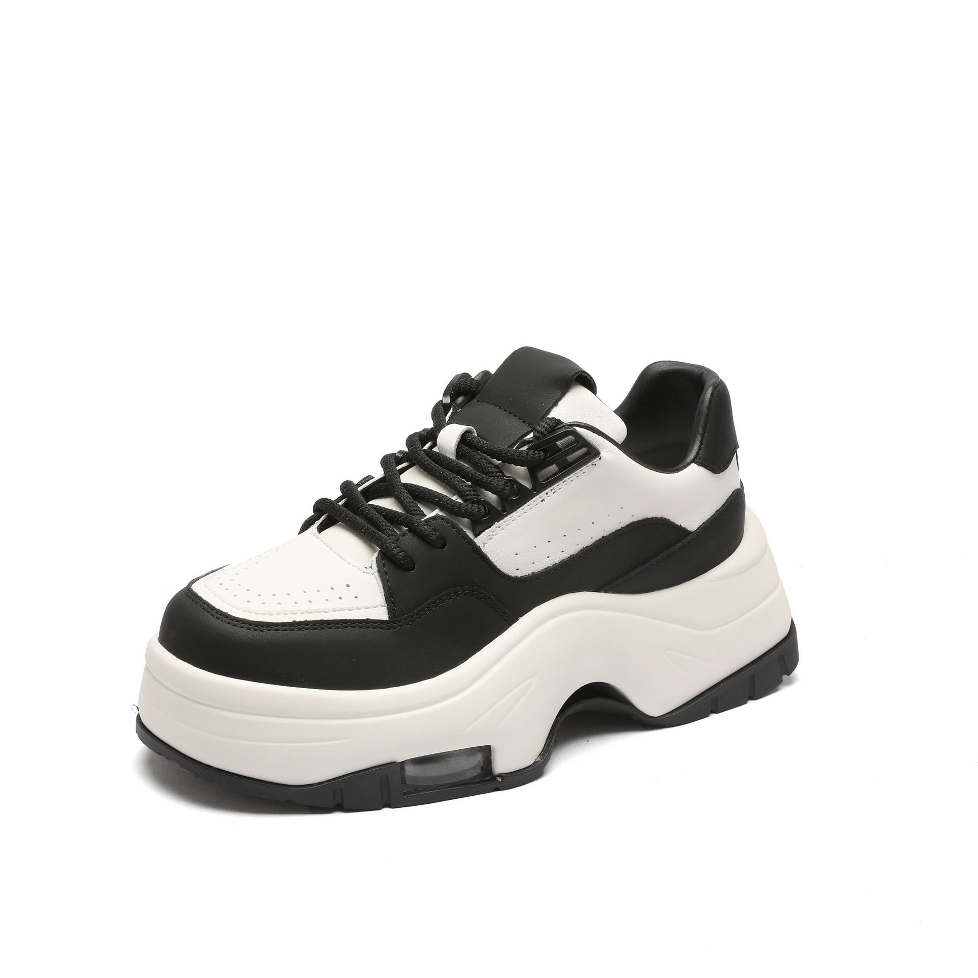 

Вэйвэй горящая кожа цветовая гамма воздушная подушка толстая подошва кубик Рубика обувь на платформе 2025 новая увеличивающая рост толстая подошва универсальная повседневная s 39