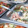 1/9 Size 4 Inch Deep Hotel Pans Anti Clogging Stainless Steel Steam Table Pans Commercial Metal Food Catering Trays