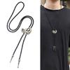 Men's Cowboy Bolo Tie Vintage Western Accessory Metal Scorpion Animal Pendant Adjustable Leather Cord Necktie Necklace