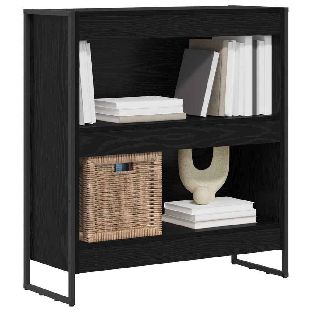 Bookshelf Black Oak Effect 80 x 30 x 86.5 cm