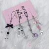 4Pcs Cute Bowknot Star Pendant Phone Charm Y2K Phone Chain Strap Sweet Bag Decoration Lanyards Keychain Accessories