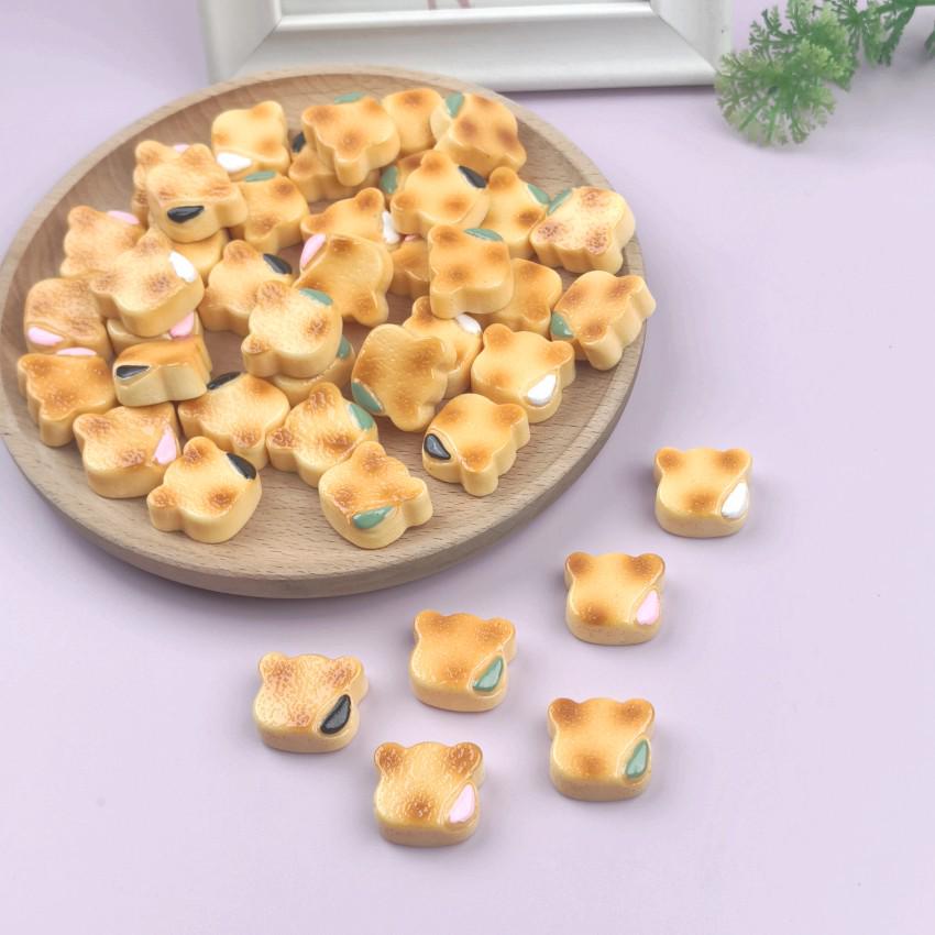 DIY Miniature Bear Head Cookie Toys, Resin Ornaments, Four-Color Crocs and Hair Clip Accessories