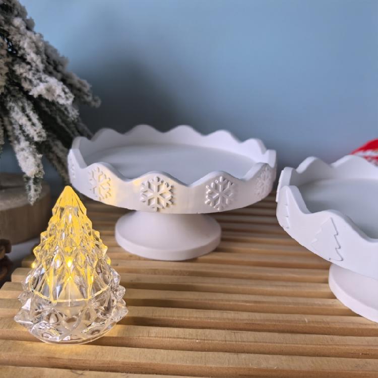 Jul-tema Silikon Hantverksform Bakplåt Livsmedelssäkra Material för Tillverkning av Resin Art Choklad Juldekorationer