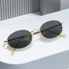  New Retro Small Oval Metal Frame Women Sunglasses UV400 Men Punk Sun Glasses
