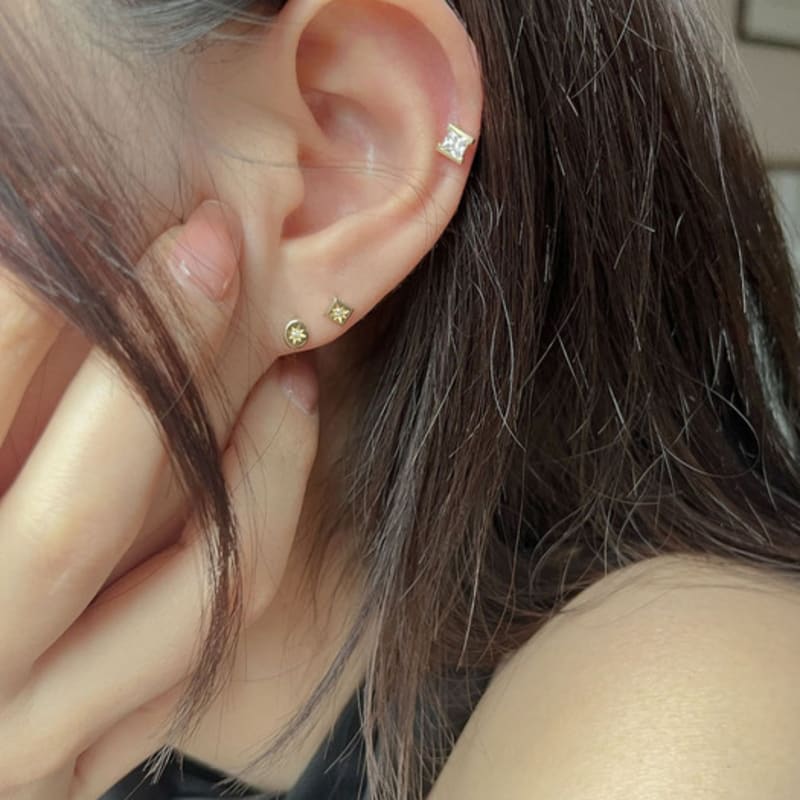 Youngglow 14k Sparkle Carving Piercing (2type)