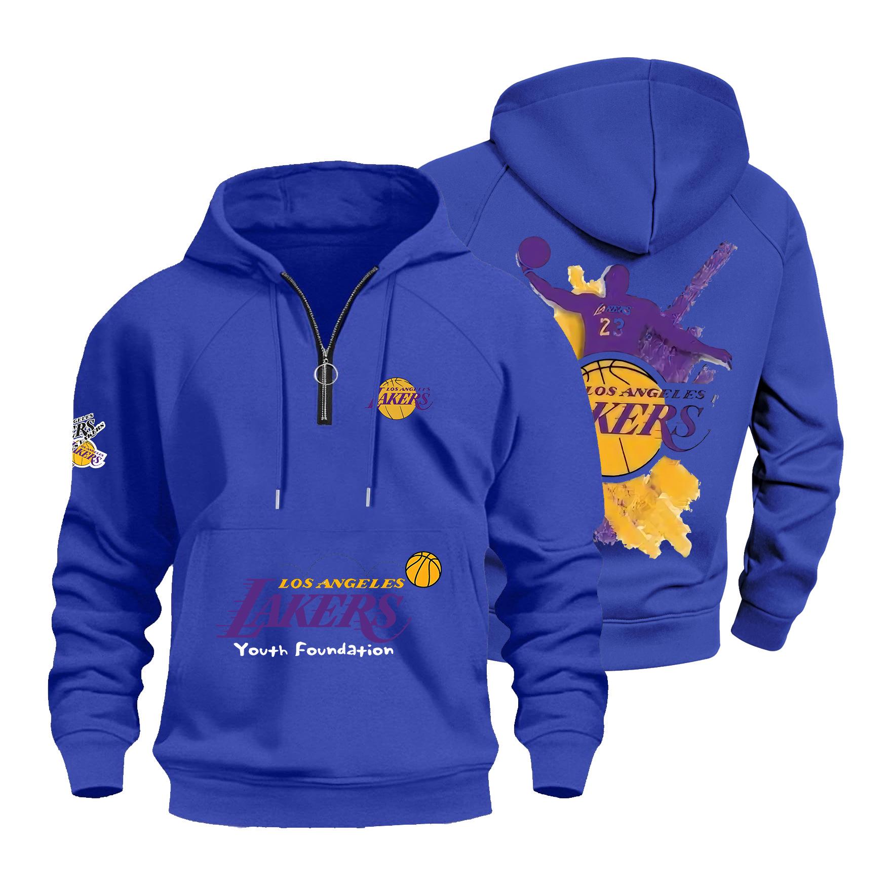 

Худі-реглан Lakers з довгим рукавом - З флісовою підкладкою та вільним кроєм M синій