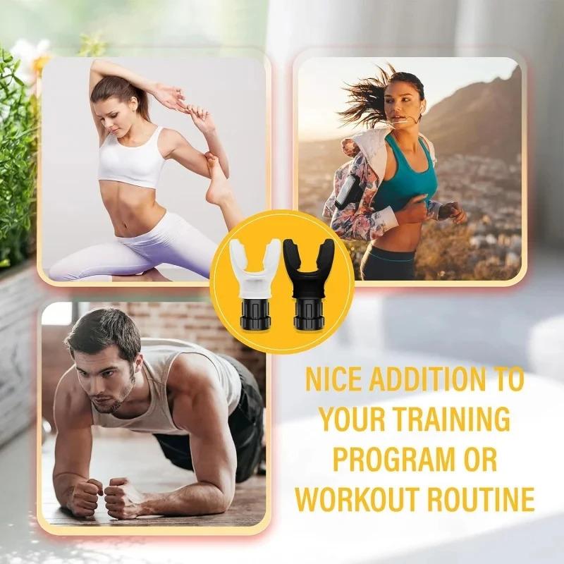 Portable Silicone Breathing Exercise Device Adjustable Resistance for Fitness Sports Equipment Throat Training