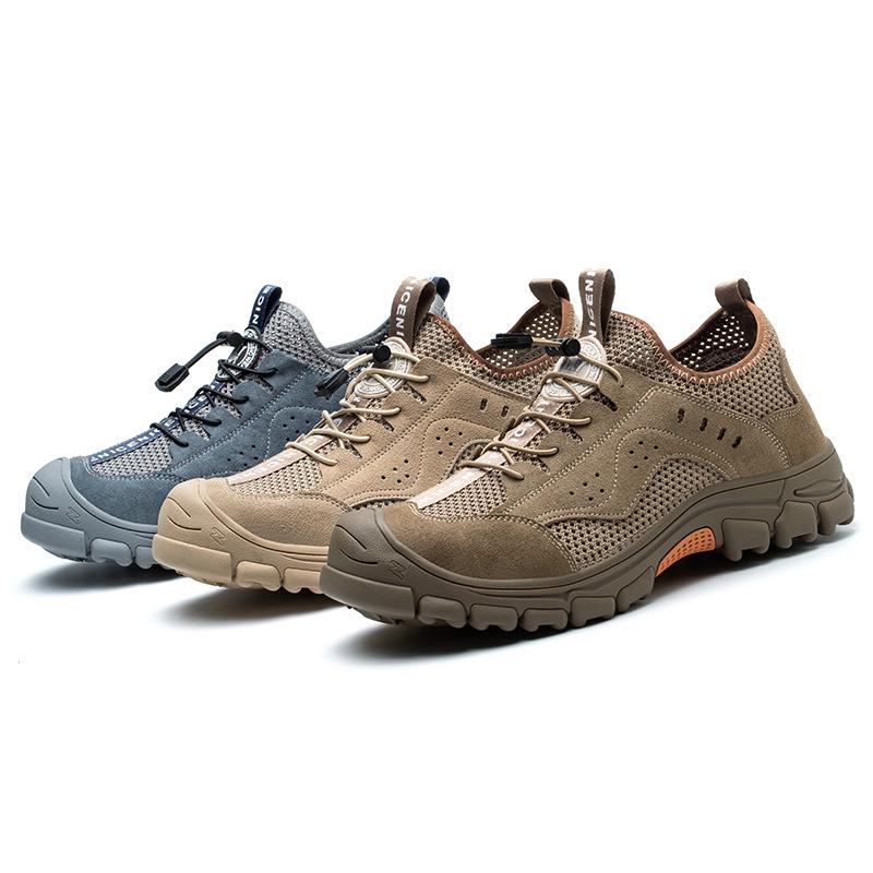 Męskie Letnie Bezpieczne Buty Robocze - Odporne na Zgniecenia, Przebicia, Wytrzymała Konstrukcja Obuwia