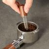 Professional Stainless Steel Coffee Powder Tamper Mini Wood Handle Espresso Distributor Espresso Coffee Stirrer WDT Tool
