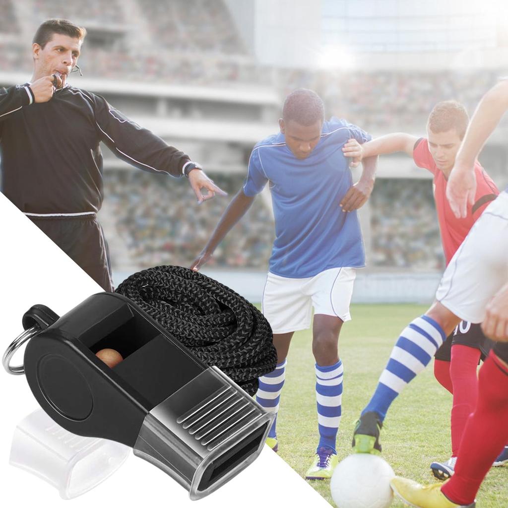 High Quality Black Whistle Referee Game Halter Whistle Outdoor Travel Hiking Whistle Suitable for Basketball Volleyball Referee