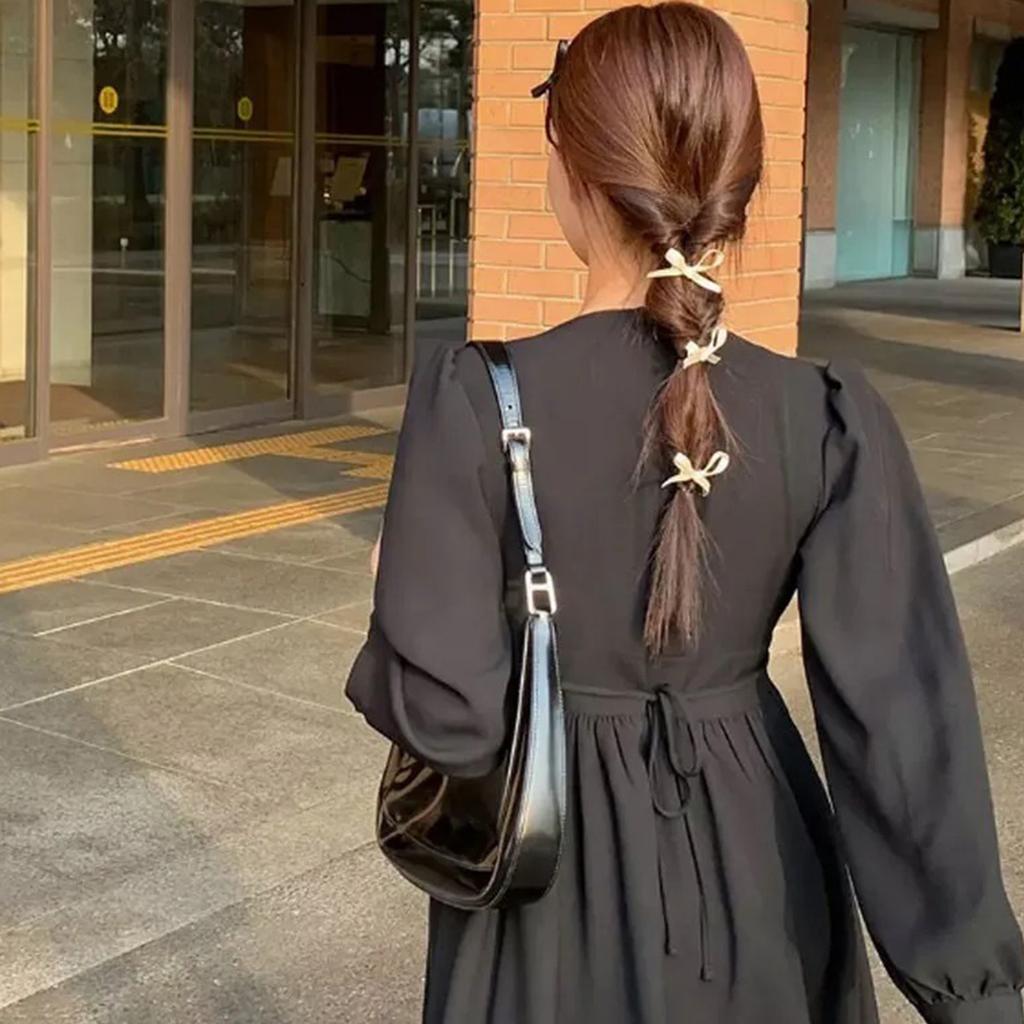 4PCS Braids Mini Bowknot Hair Clip for Hot Girls Ribbon Bowknot Shape Hair Barrettes for Teens Girls Christmas Gift
