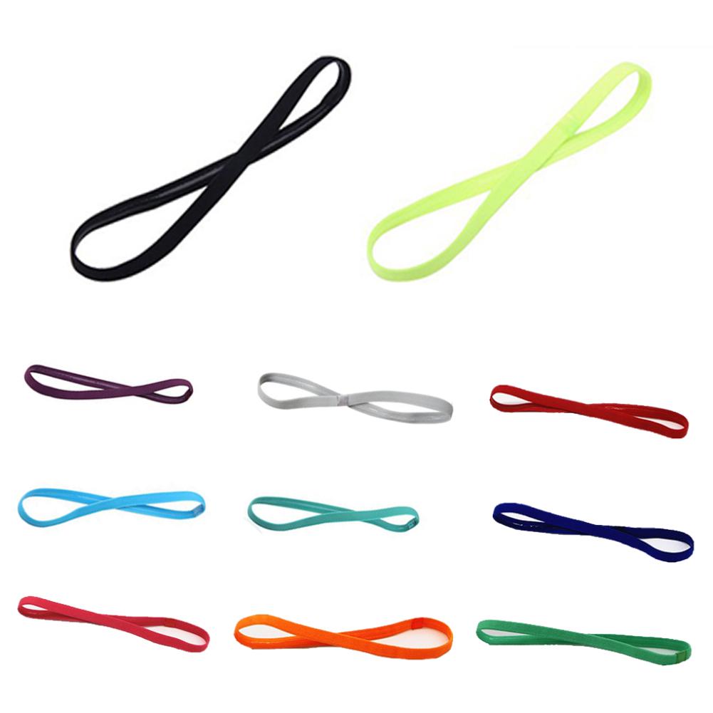 Yousheng Sports Gym Løpehår Elastisk bånd Candy Color Pannebånd Kvinner Anti-skli Yoga