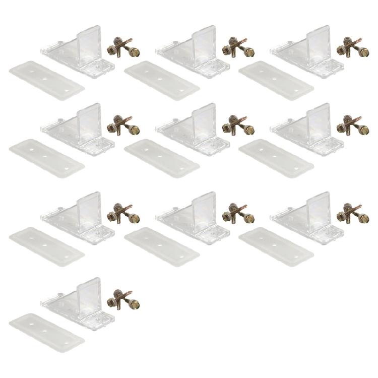 Confezione da 10 Pezzi/set Paraneve per Tetti Metallici Progettati con Guarnizione di Tenuta in Neoprene e Viti di Alta Qualità Proteggono Contro la Scivolata della Neve