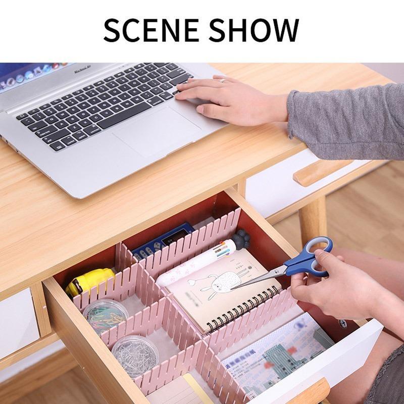 4Pcs Drawer divider free combination classification partition plastic underwear lattice drawer storage sorting lattice