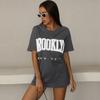 South East Asia Summer Women'S Loose Crew Neck Sports T Short Sleeve Letter T-Shirt