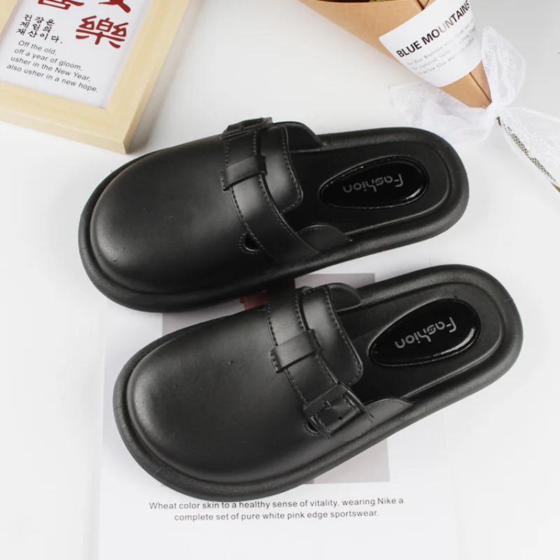 Mules Women's Slippers 2024 New Fashion Daily Casual Comfort Soft Flat Bottom Shoes for Women Waterproof Outdoor Summer Flats