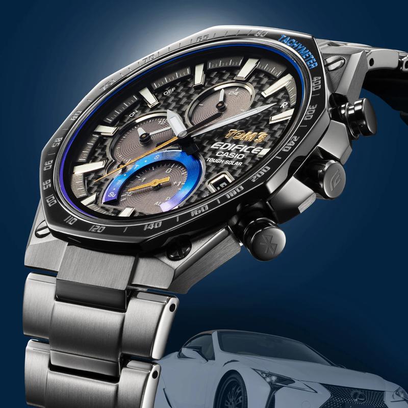 Casio EDIFICE Series Fully Automatic Calendar Solar Quartz Movement Stainless Steel Strap Japanese and Korean Watch Men's Watch Black EQB-1100TMS-1AJR