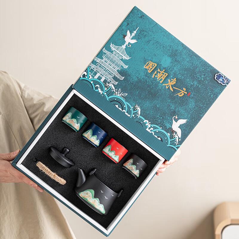 Oriental Hand-painted Ceramic Tea Set