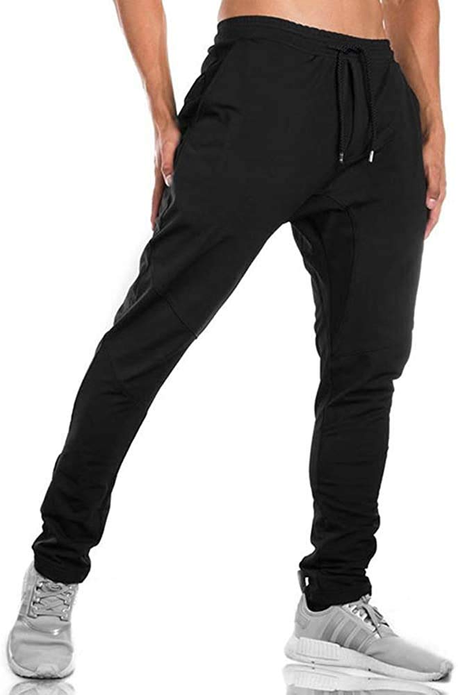 

SHANLIANG Men s Gym Jogger Pants, Slim Fit Sweatpants for Strength Training, Breathable and Stretchable (Size L, 02-Black)
