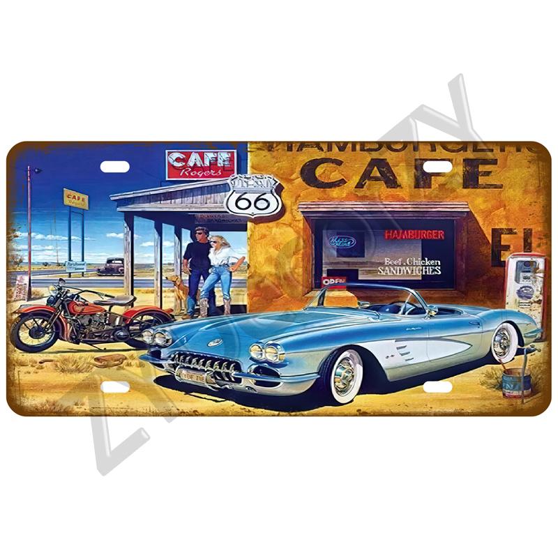 Vintage Antique Plaque Bar Pub Man Cave Metal Sign Route 66 Poster Air Gasoline Tin Sign Home Bedroom Home Wall Decor Sign Art