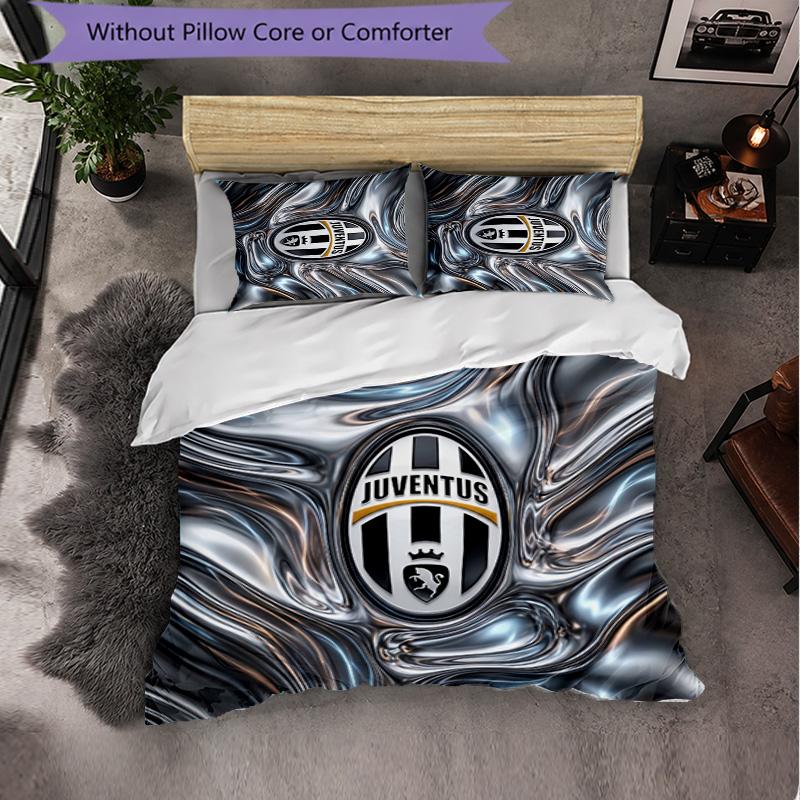 Set Lenzuola Juventus FC Modello 3 Pezzi Morbida Copripiumino in Microfibra con Federe per Camera da Letto