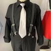Camicia da divisa scolastica nera da ragazzo con alta solidità del colore
