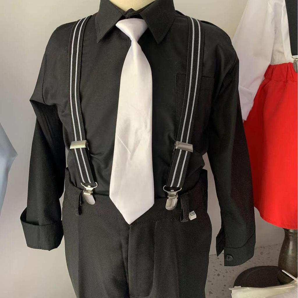 Camicia da divisa scolastica nera da ragazzo con alta solidità del colore