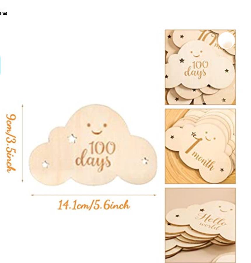Spot Baby Milestone Calendar: Children's Room Decor & Photo Props for 100-Day Celebrations