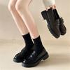 Soft-soled Shoes, Leather Shoes, Women's Retro Muffin, Thick-soled Single Shoes, Loafers