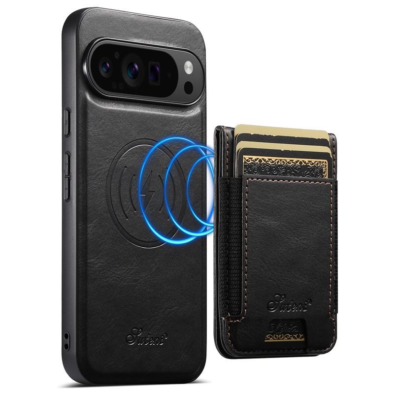 For Magsafe Magnetic Charging Case For Google Pixel 9 10 Pro XL 6A 7A 8A 6/7/8 Pro Retro Leather 2 IN 1 Removable Wallet Cover