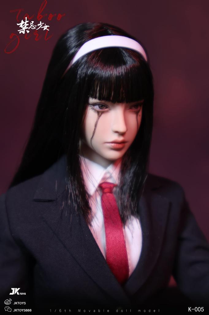 Action Figure Girl Body with Articulation Eye Headset Action Figure TbmodelJKTOYS 1/6 2-Point K-005