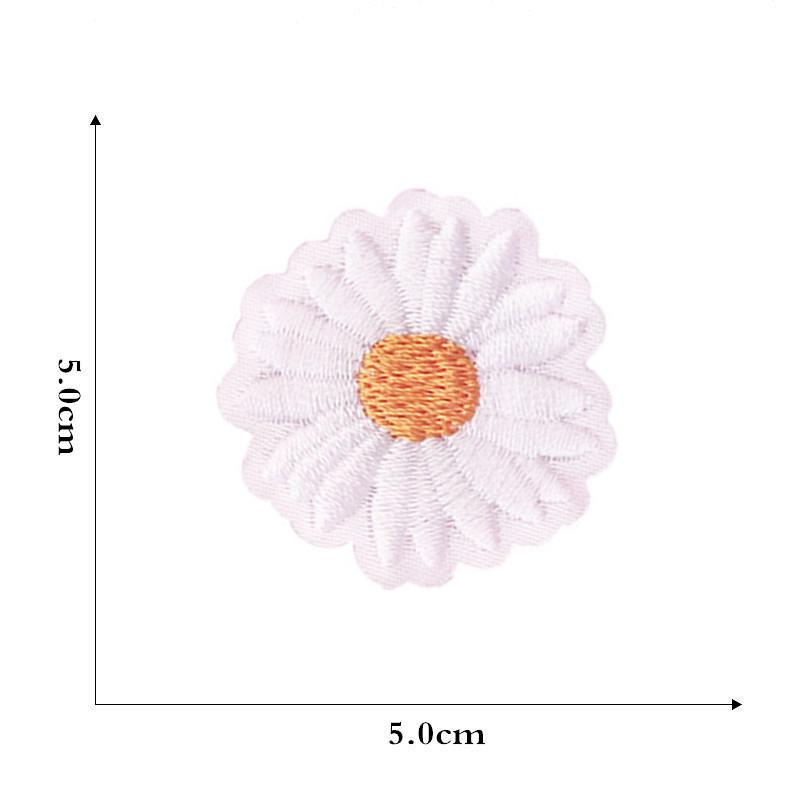 „Autocolante de broderie cu margarete mici pentru articole de îmbrăcăminte și manuale de bricolaj”