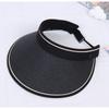 Summer Outing Folding Beach Hat Versatile Empty Top Hat Cycling Sports Sunshade Straw Hat Topless Sun Hat