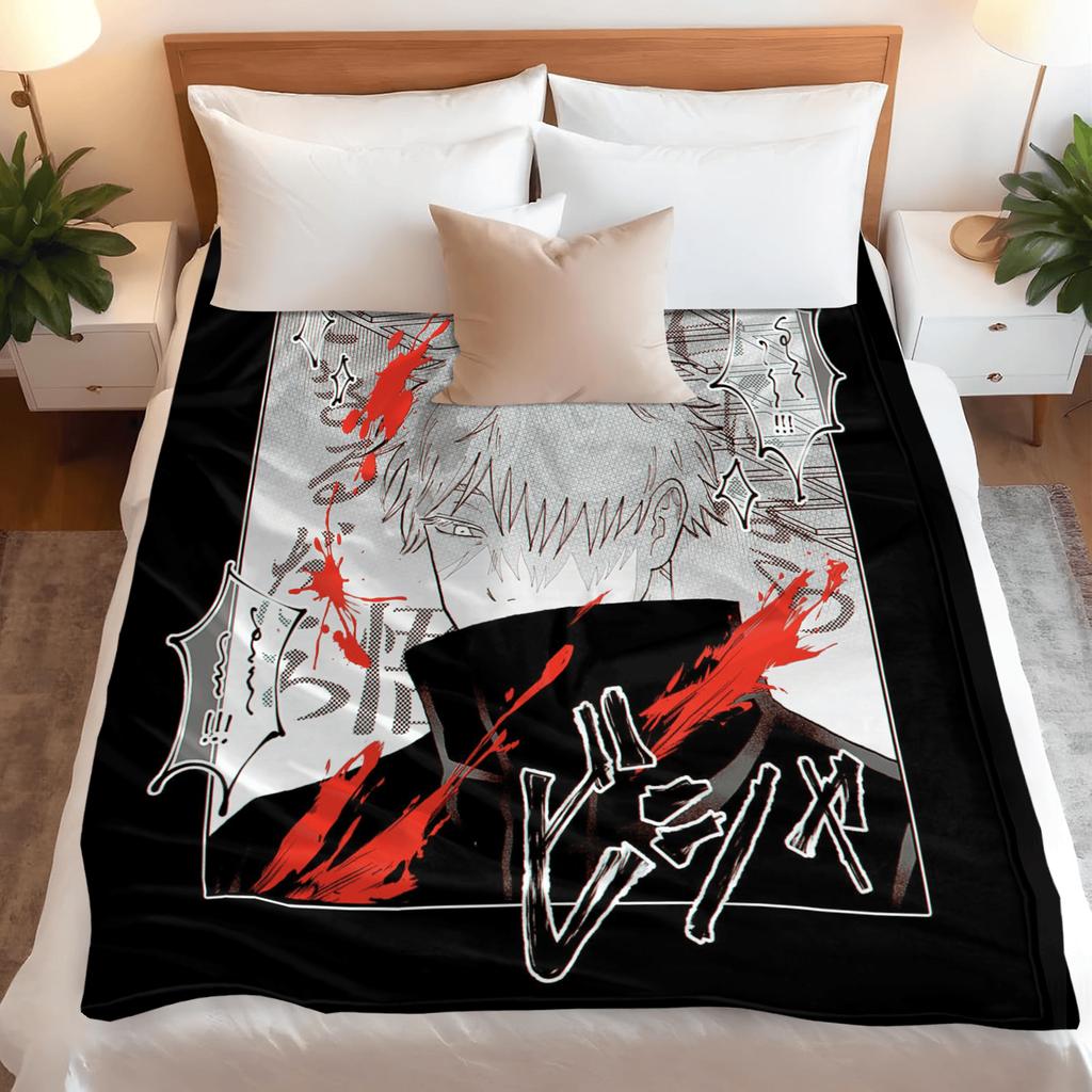 Trendy Anime Flannel Bed Fashion Blanket - Extra Warm Microfiber Sleeping Fashion Blanket 130x150cm