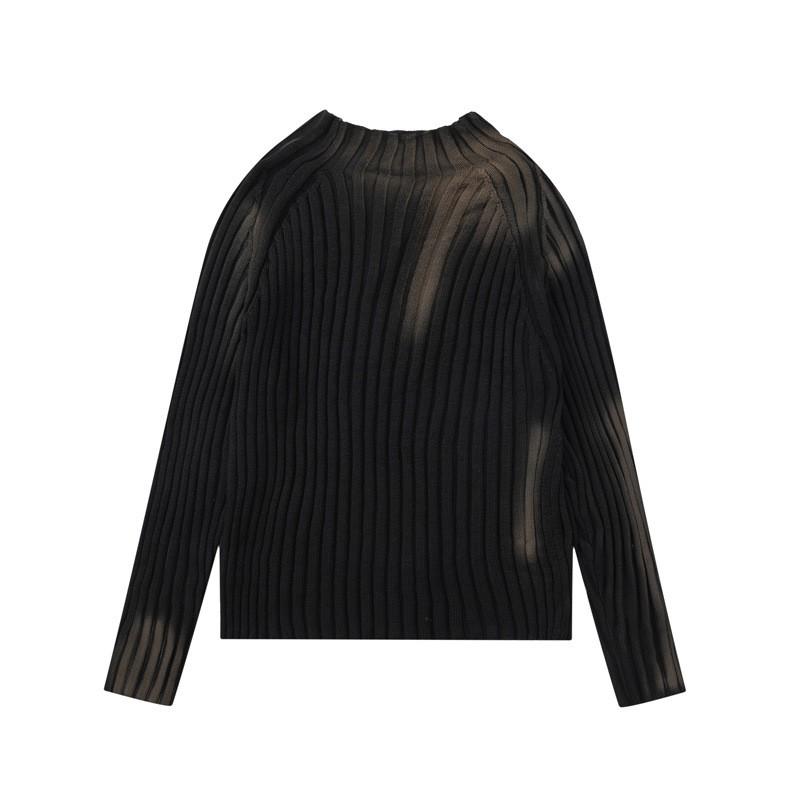 Womens Vintage Crew Neck Knit Sweater Streetwear Casual Slim Fit Pullover Teens Winter Long Sleeve Top