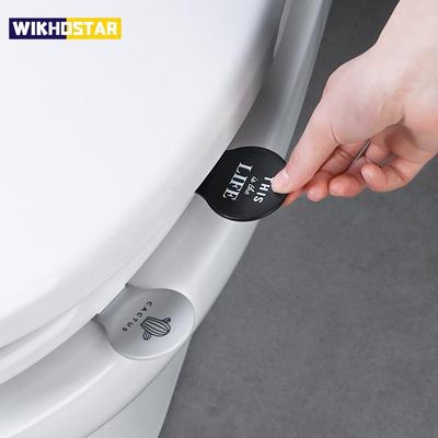 Tragbarer, faltbarer Toilettensitzbezug-Heber, selbstklebender Toilettensitz, Sanitär-Closestool-Abdeckung, Hebegriff, Badezimmer-Zubehör