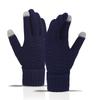 Women's Winter Velvet-Lined Touchscreen Knit Gloves - Cute, Thick, Korean Style, Cold-Proof